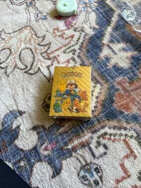 Pokémon Gold Foil Card Set 55pcs Sealed Box with Ash Ketchum and Pikachu